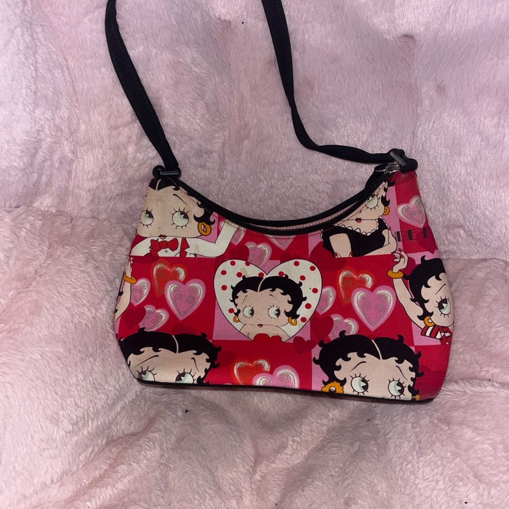 Betty Boop Multicolor Heart Shoulder Bag